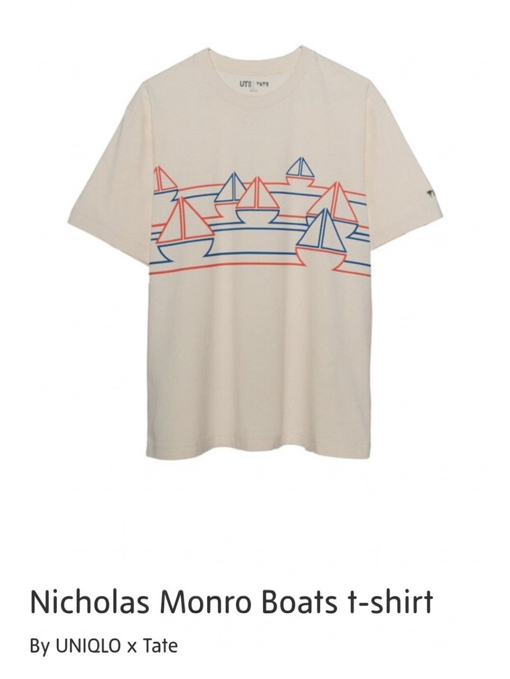 Uniqlo Nicolas Monro Boats Graphic T-shirt Men's Size S
